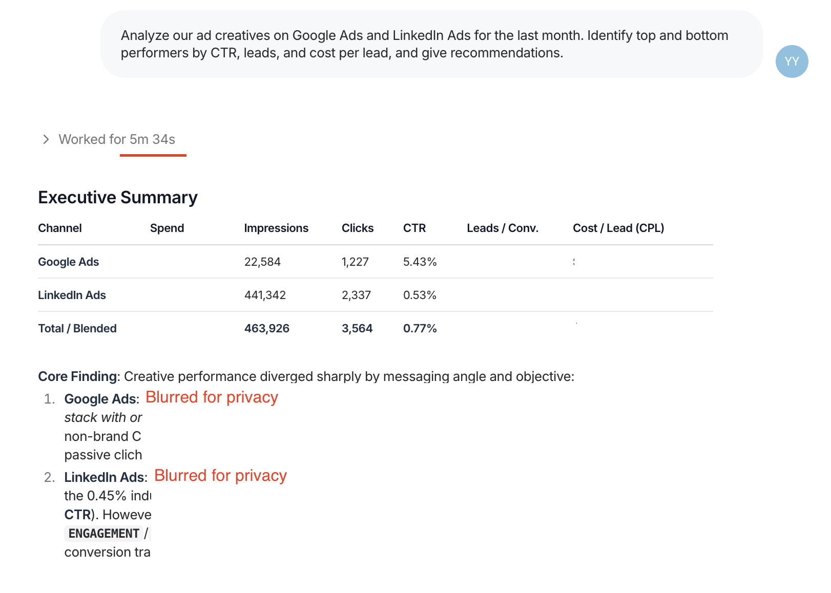 Ad creative analysis agent first run.png
