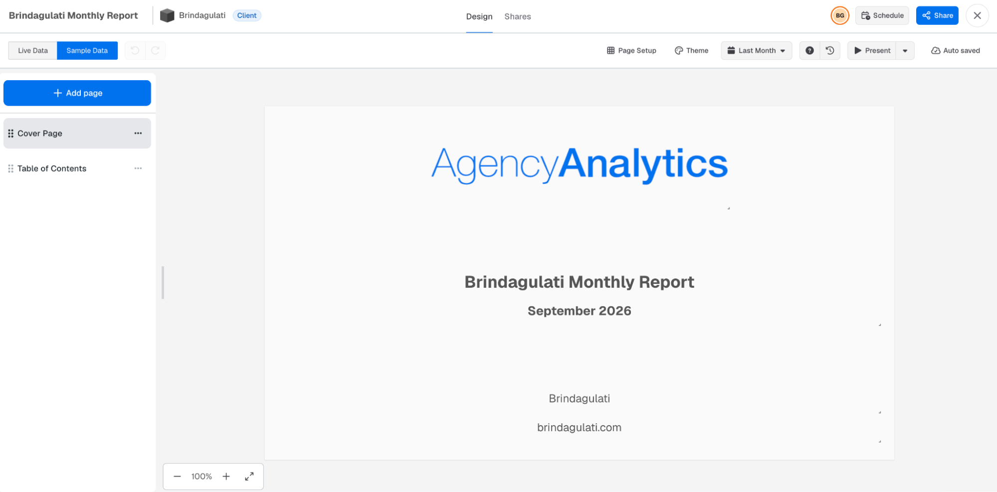 AgencyAI report editor