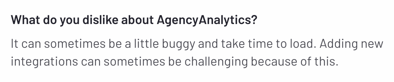 A screenshot of AgencyAnalytics review - Whatagraph