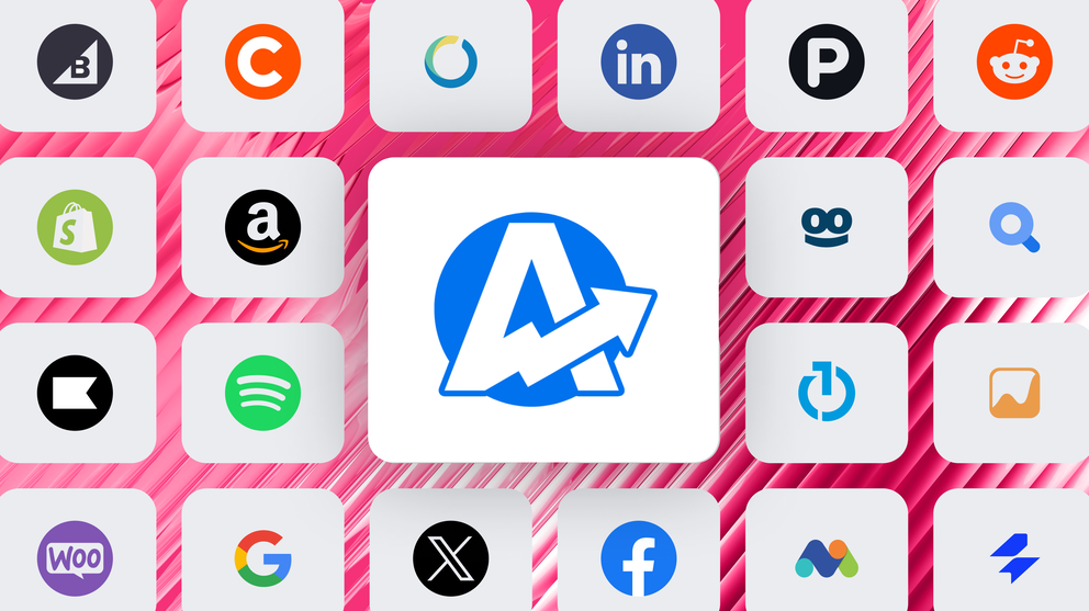 Agencyanalytics Integrations - A grid of popular application icons in square tiles.