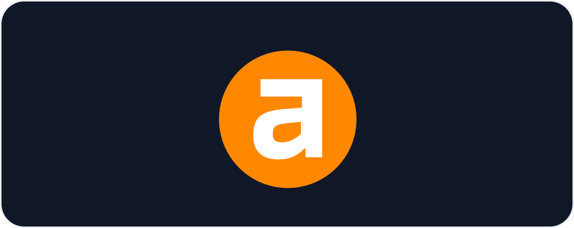 Ahrefs Report Template - Graphic with a lowercase 'a' inside an orange circle on a dark blue background.