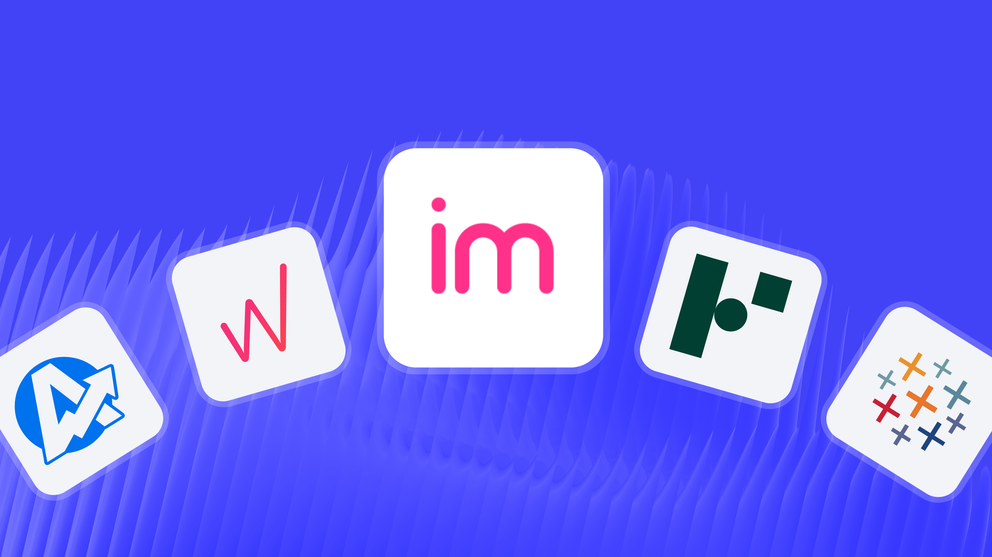 7 Best Improvado Competitors - Five software product icons on a blue background