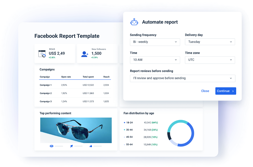 Automate the way you share Facebook reports