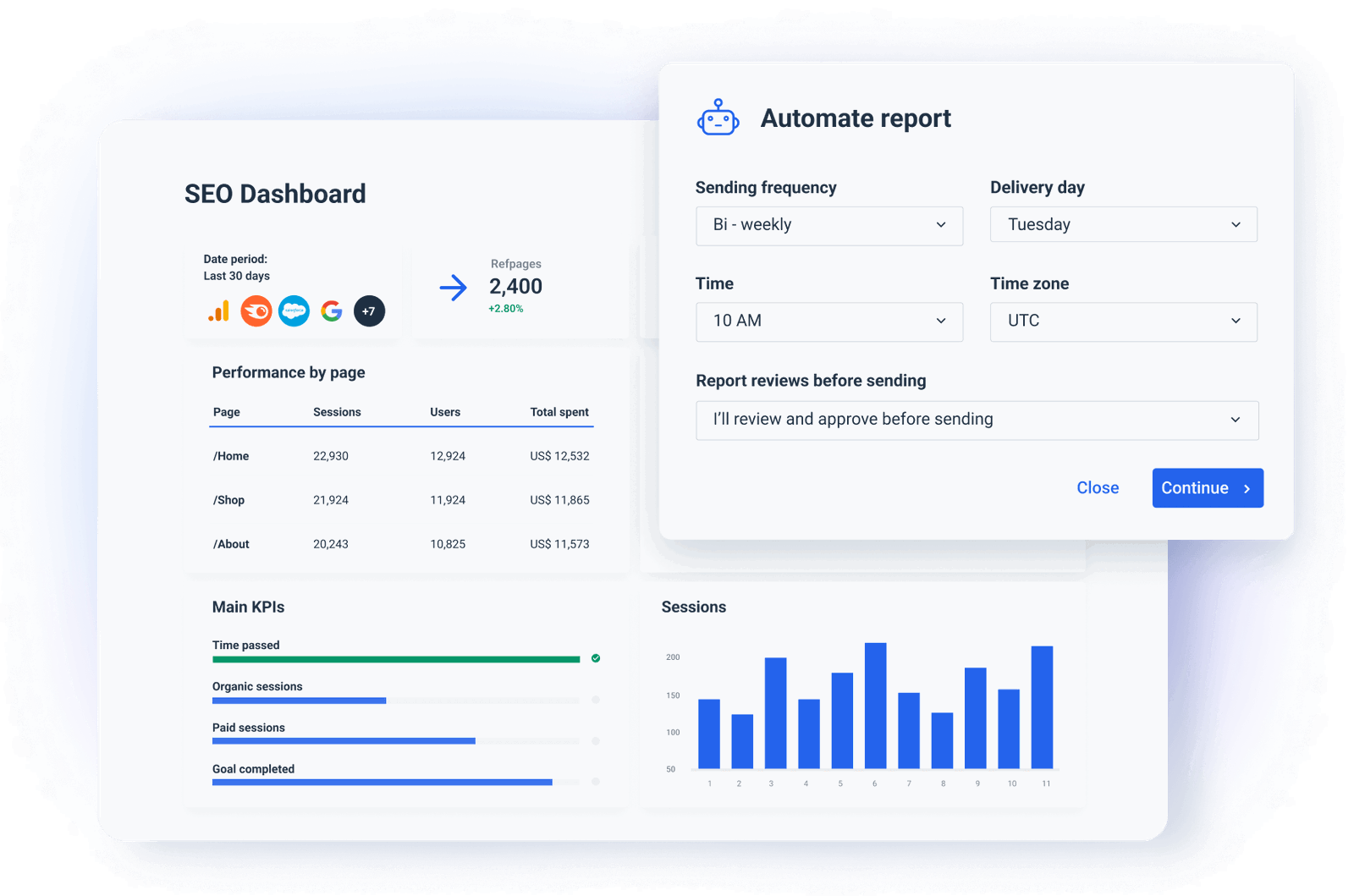 SEO Dashboard Template For Marketers & Agencies | Whatagraph