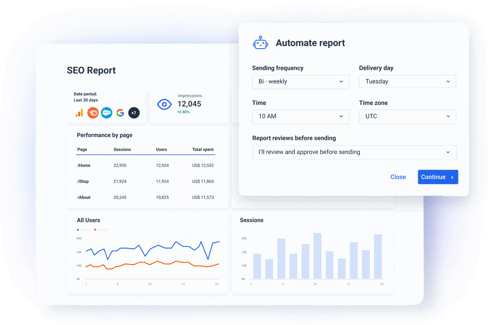 Automate how you share SEO reports - SEO Report Template