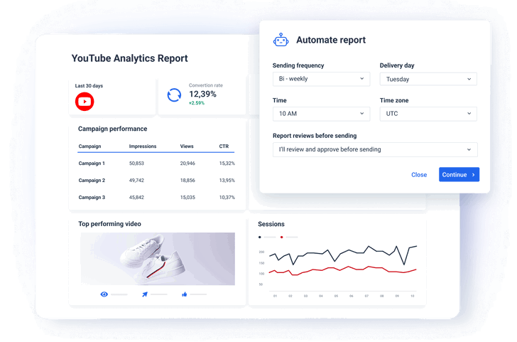 YouTube Analytics Report Template - Ready to Use | Whatagraph