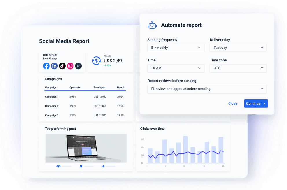 Social Media Report Template - Automate how you share social media reports