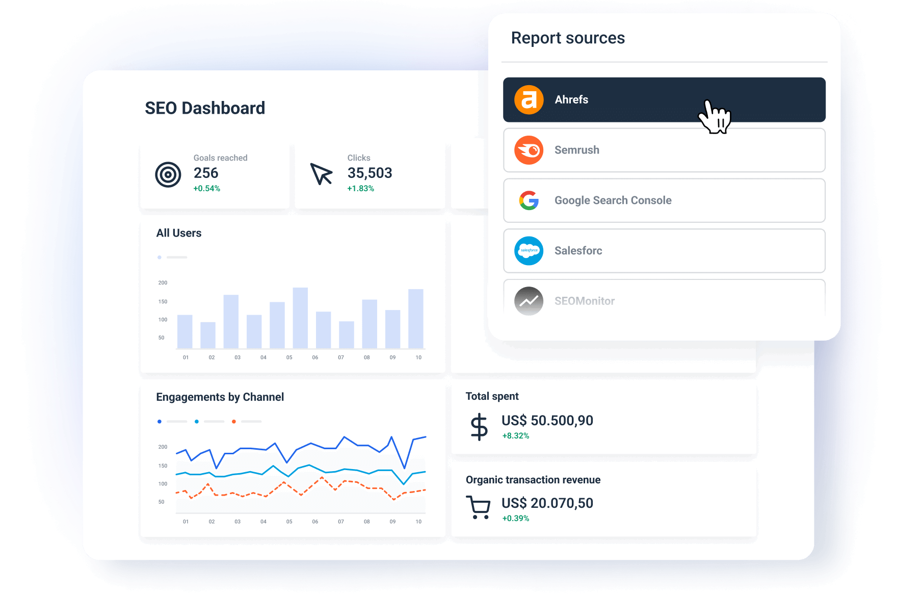 SEO Client Dashboard - Connect data