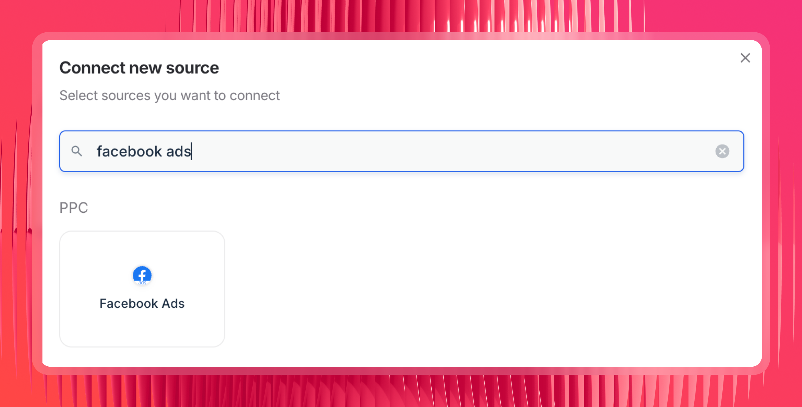 Connect new source - Facebook Ads MCP.png