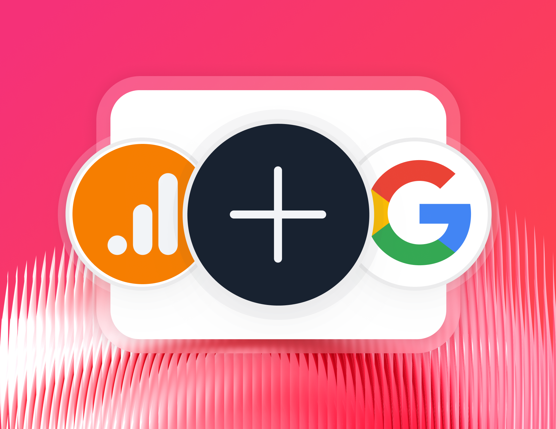 Connect Your SEO Data - White app icon with orange analytics icon, plus sign, and Google logo.