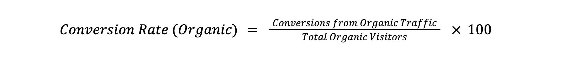 Conversion Rate from organic