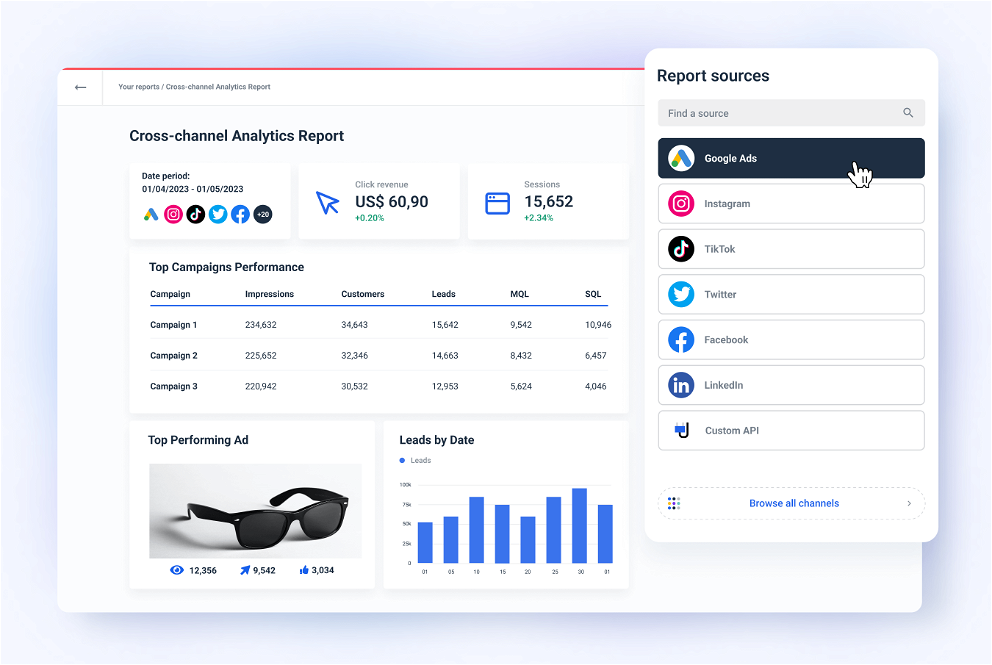 Whatagraph - The Ultimate Cross-channel Analytics Report