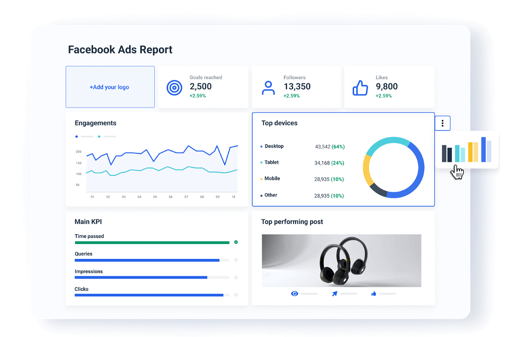 Create an engaging Facebook Ads report in minutes