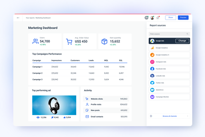 Dashboard Creator for Marketing Agencies