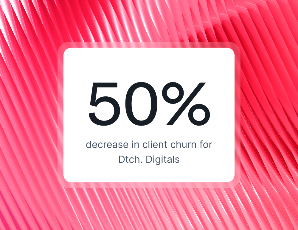 Dtch Digitals decreased client churn by 50% with Whatagraph.