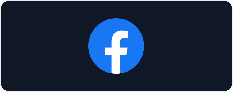 Facebook Page Report Template - Facebook logo on a dark background.