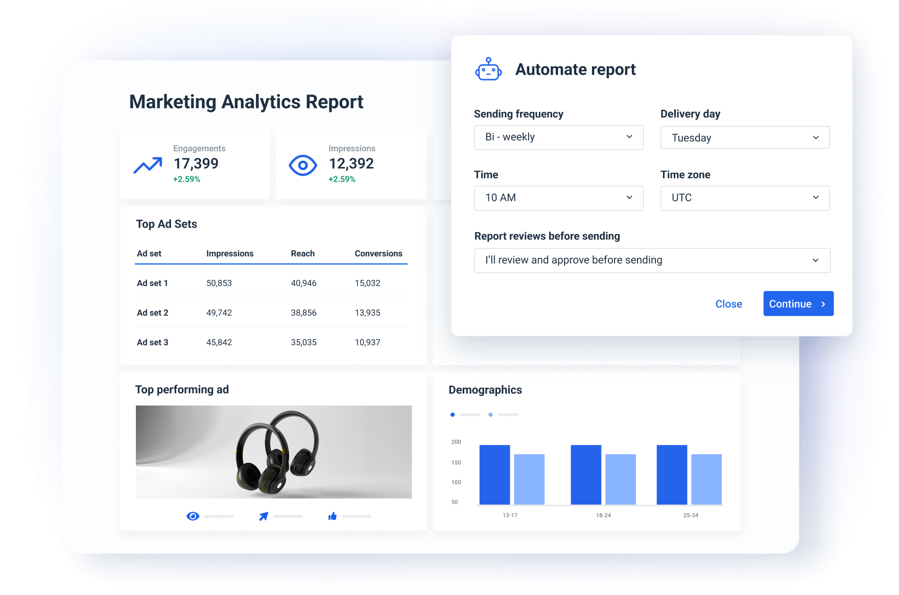 Automate marketing analytics reports - Whatagraph