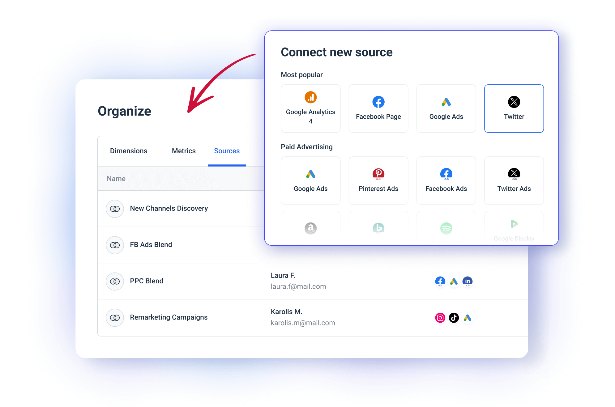 Source Groups on Whatagraph - Whatagraph