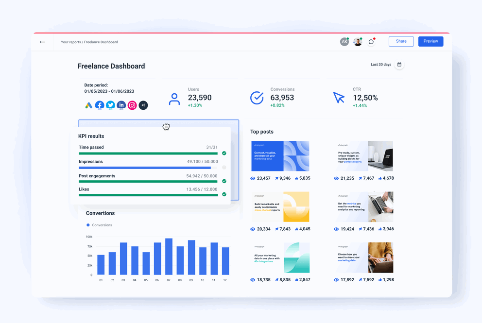 Freelance dashboard