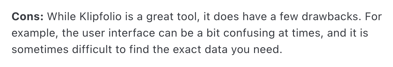 A screenshot of Klipfolio review - Whatagraph