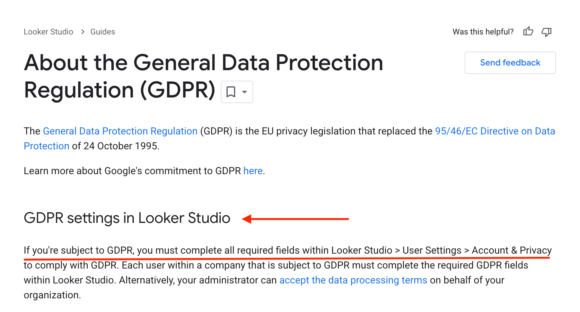 Looker Studio GDPR - Article about the General Data Protection Regulation.