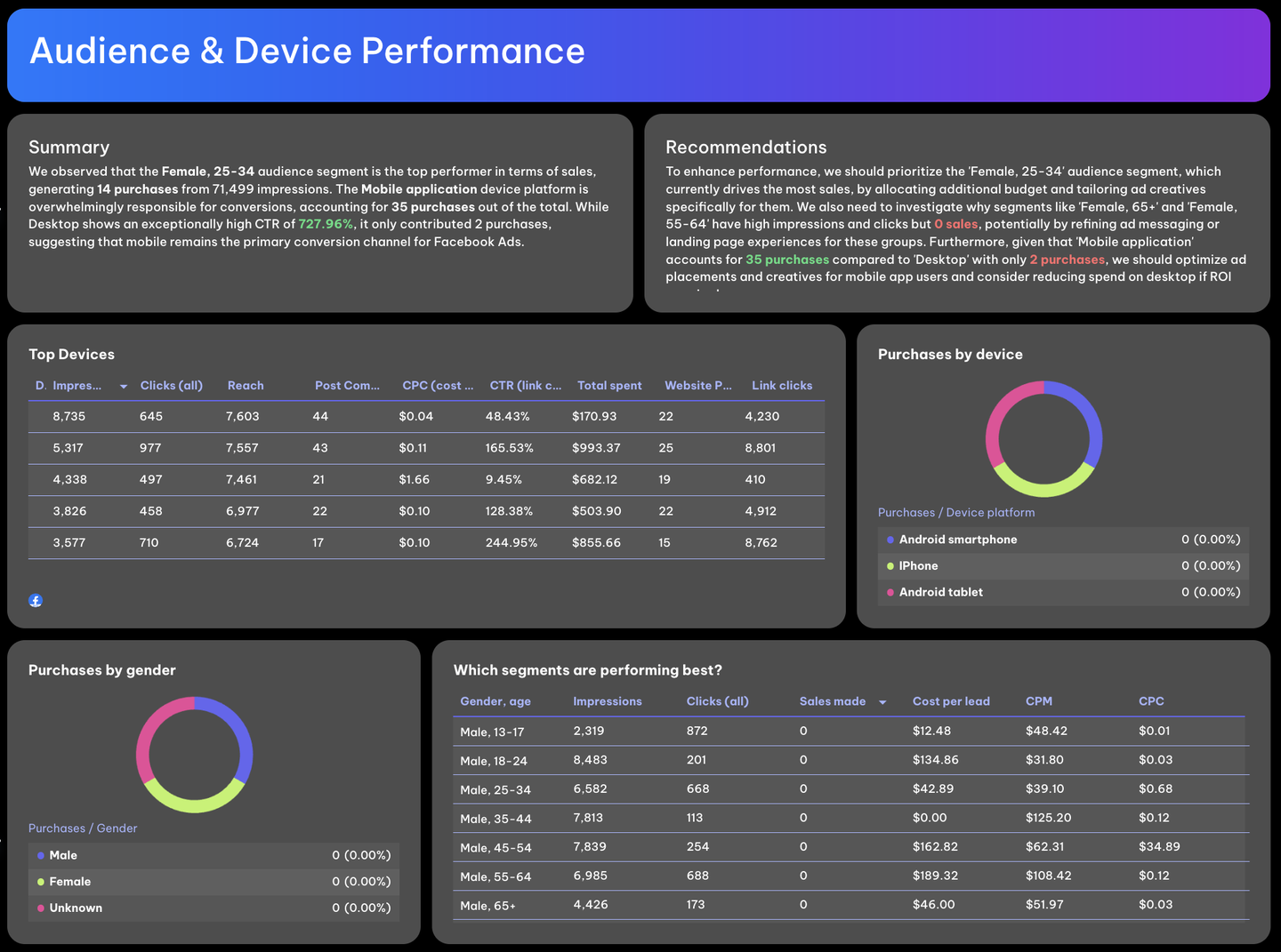 Free Looker Studio Facebook Ads Report Template Whatagraph