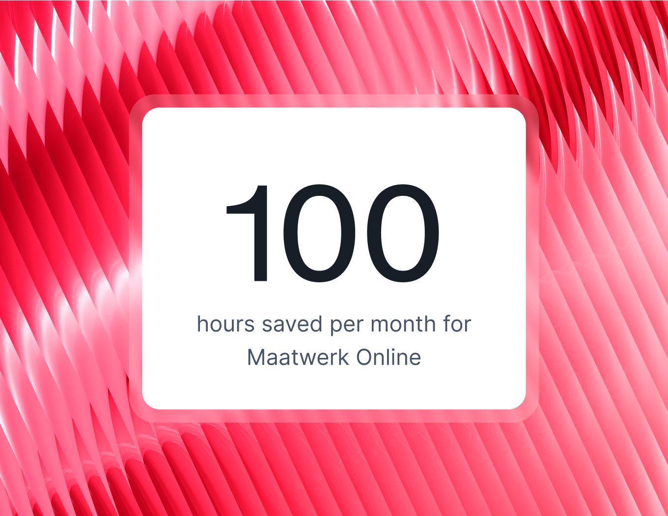 Maatwerk Online saved 100 hours per month with Whatagraph.