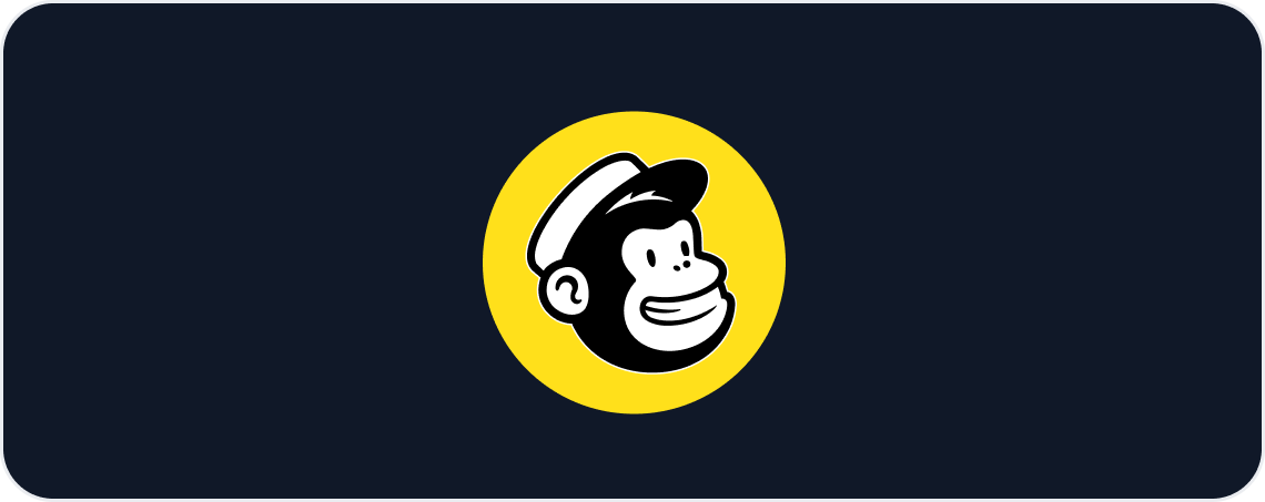 Mailchimp Report Template - The Mailchimp logo, a black monkey face in a yellow circle.