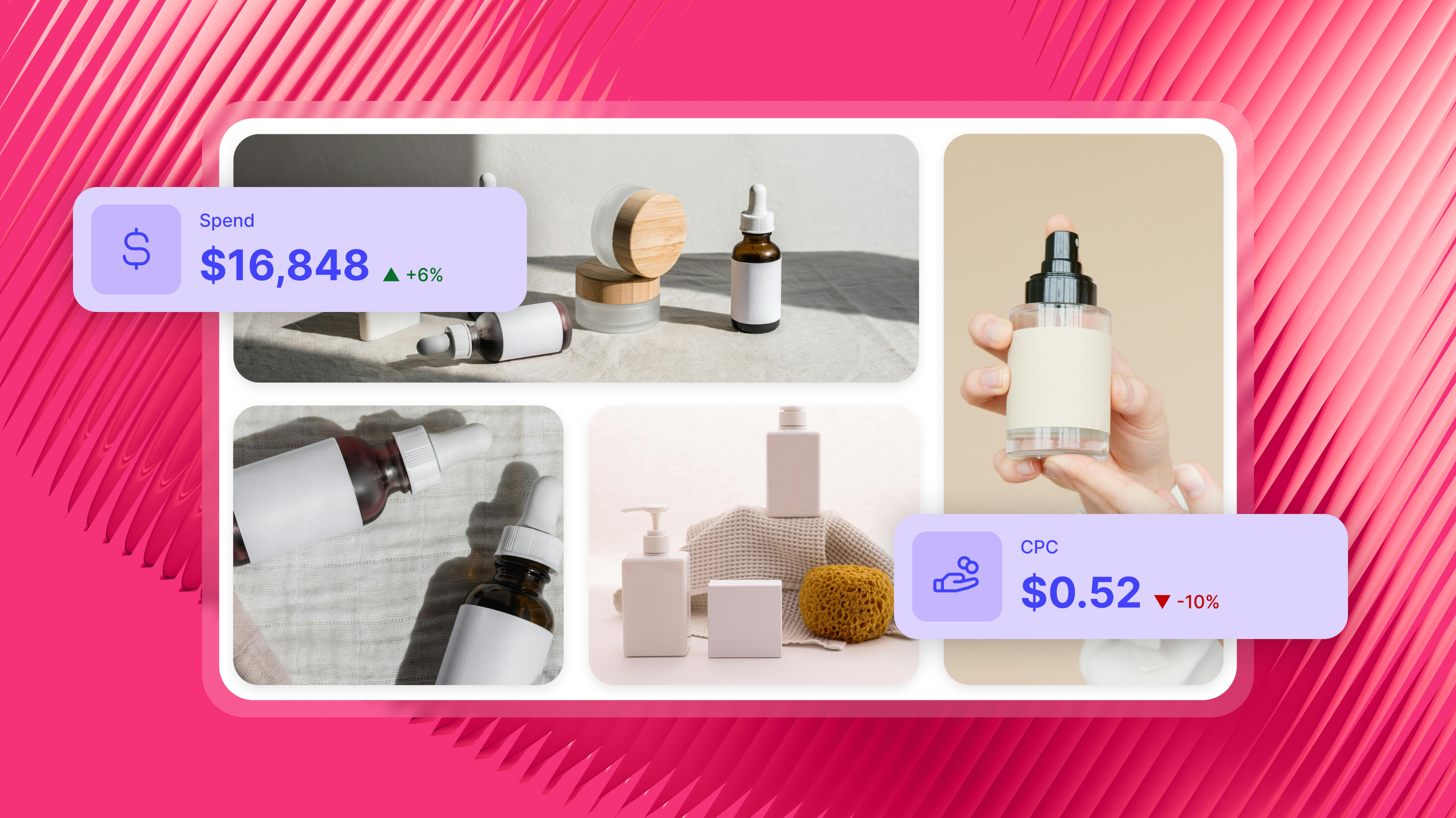 Marketing Analytics Reporting - Product ads dashboard showing spend and CPC data