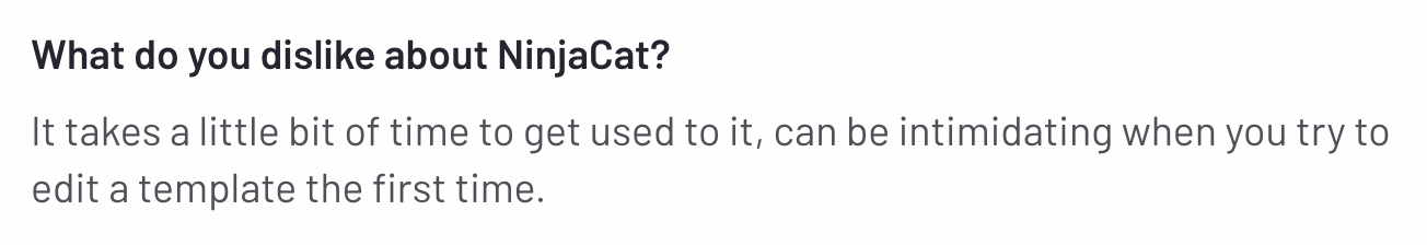 A screenshot of NinjaCat review - Whatagraph