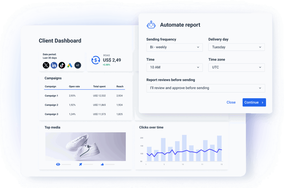 Client Dashboard Software - Save time reporting to clients