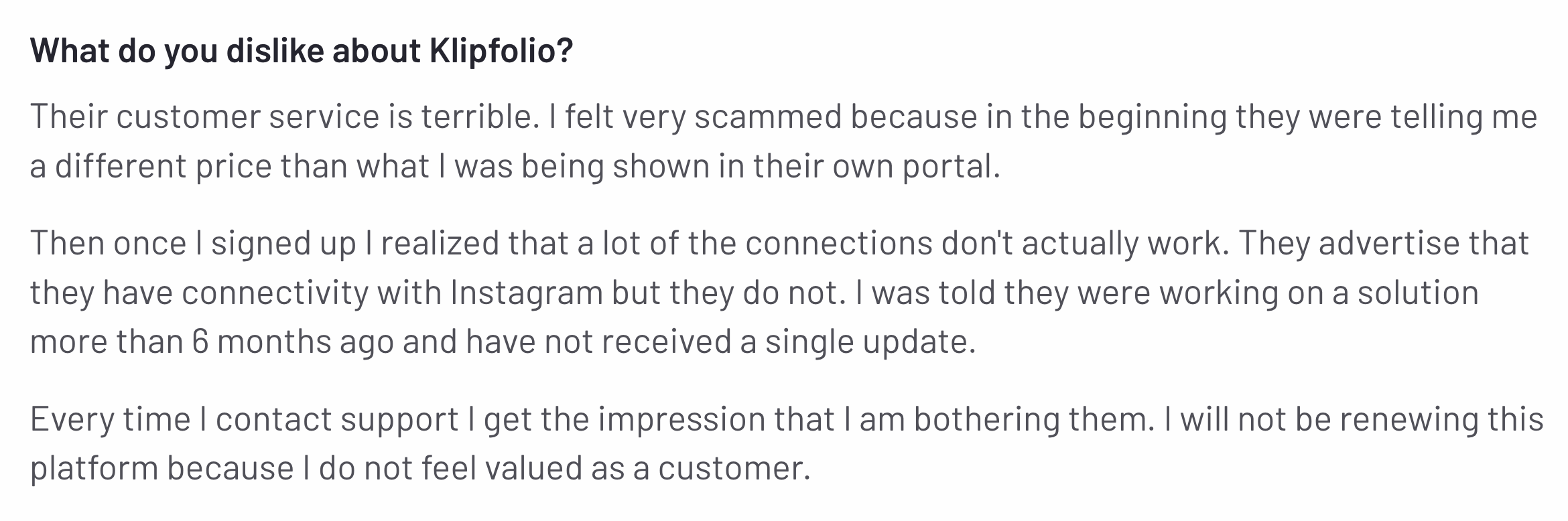 A screenshot of Klipfolio review - Whatagraph