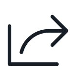 Share - Simple icon showing an arrow exiting a square frame.