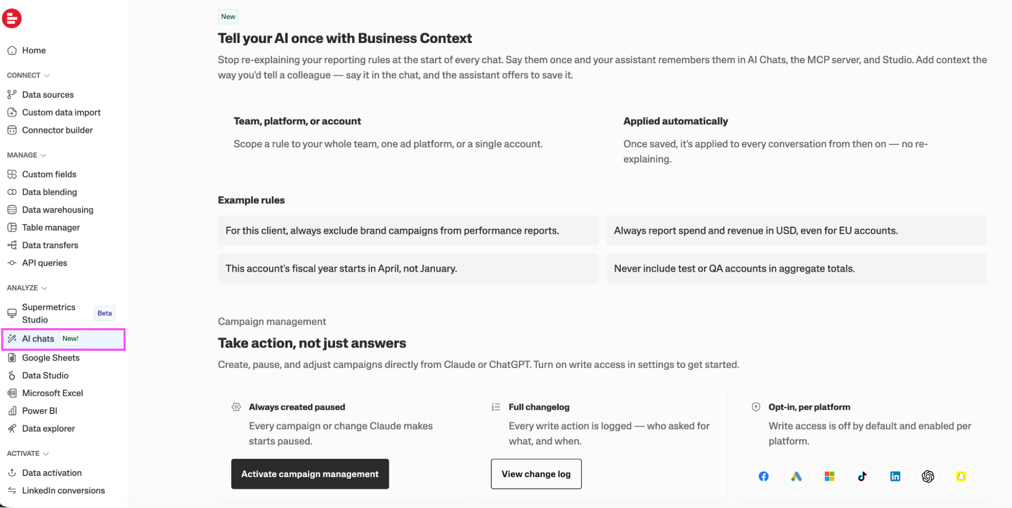 Supermetrics’ super ai