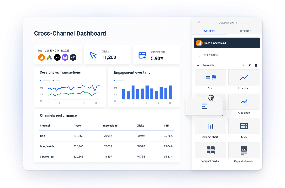 Use GA4 dashboard to track events and conversions