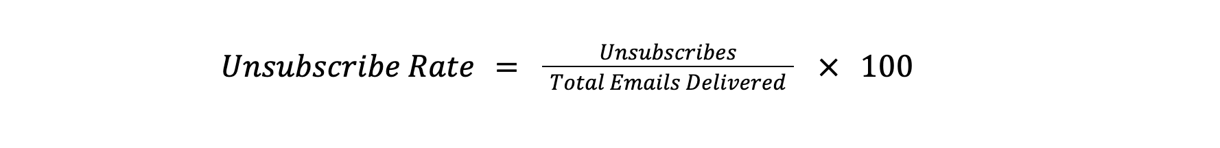 Unsubscribe rate