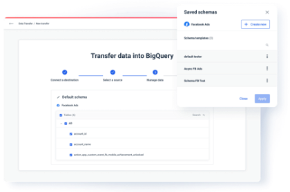Transfer data into BigQuery with Whatagraph