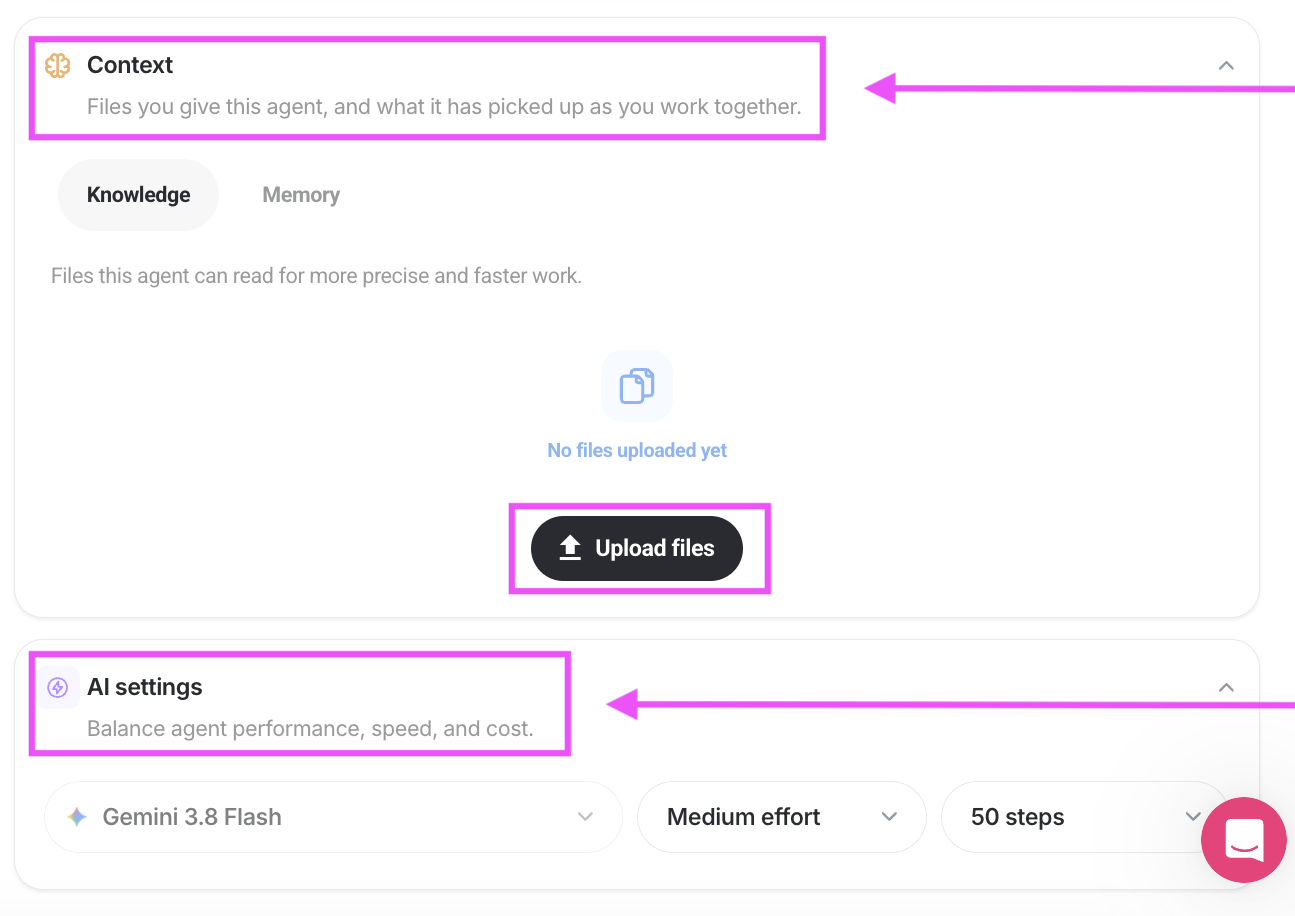 Whatagraph MCP AI settings
