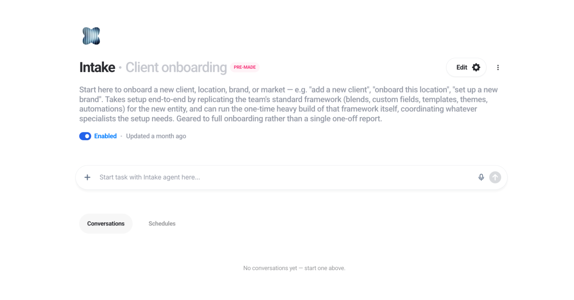 Whatagraph intake feature