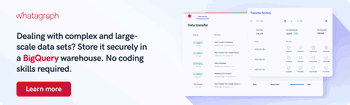 Store your data sets securely in a BigQuery warehouse with Whatagraph