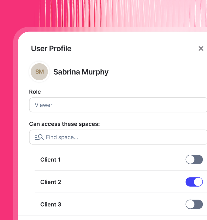 Whatagraph governance panel showing role-based access control with ISO 27001, GDPR, data encryption and SSO badges.