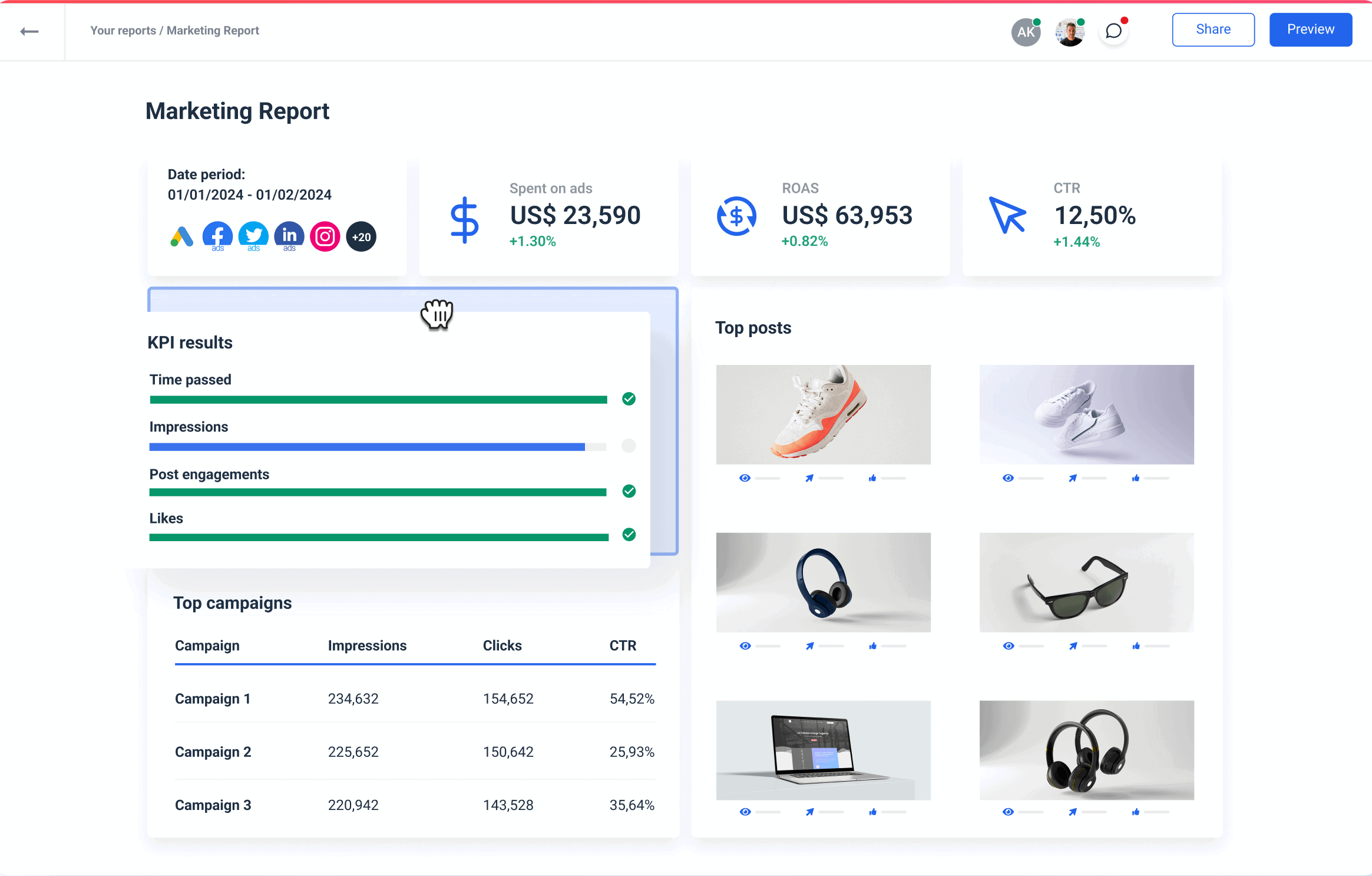 Client Reporting Tools - Whatagraph