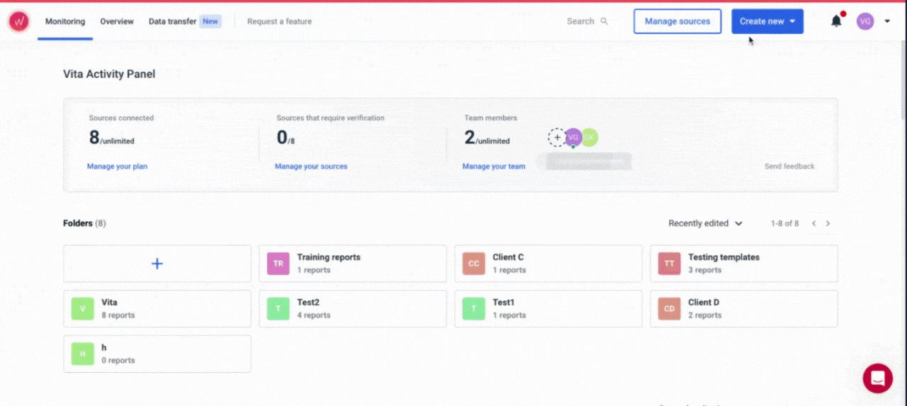 Facebook Analytics Report - Start from a template in Whatagraph