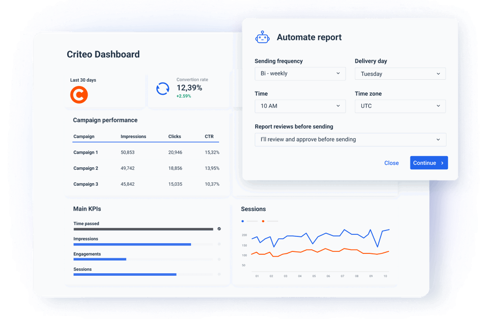 Criteo Dashboard - Automate Criteo insights with 24/7 live dashboards