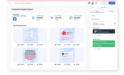 Facebook page insights report