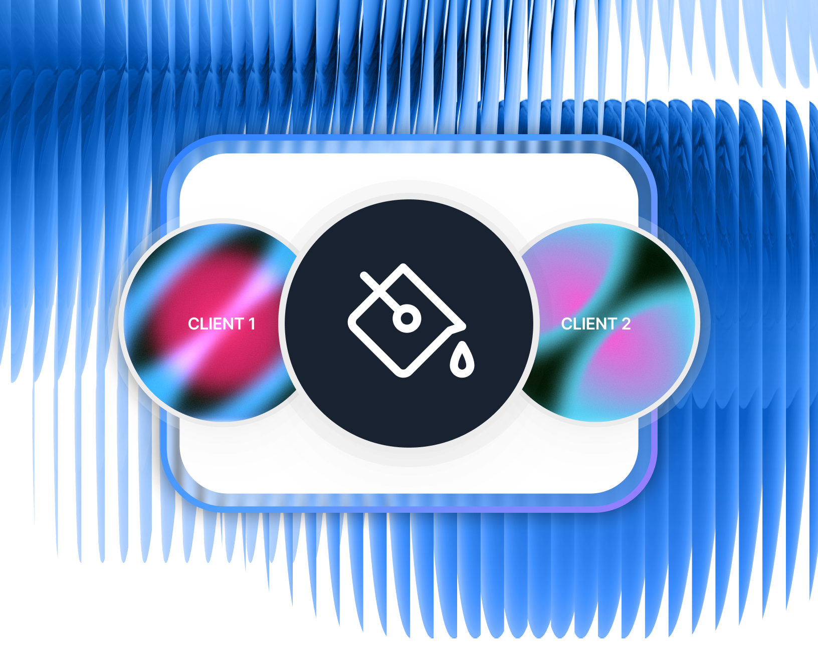 Whatagraph white-labelling interface showing a branded report with custom client logos and colour scheme.