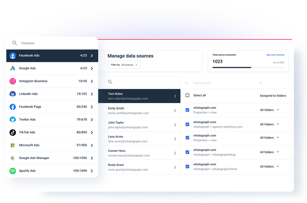 Manage data sources