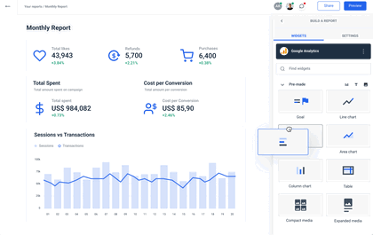 Whatagraph report builder 2