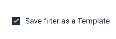 Save Filter As A Template - 
