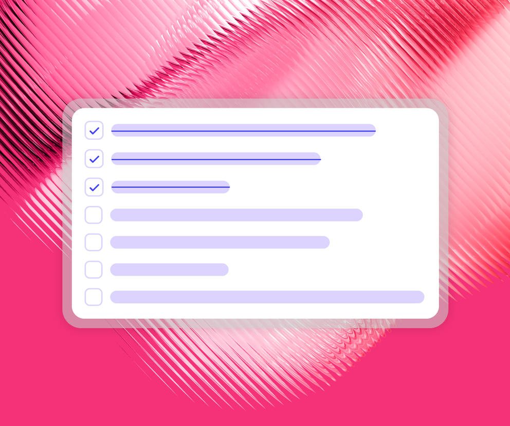 Section 4 - A checklist with three items checked and three unchecked.